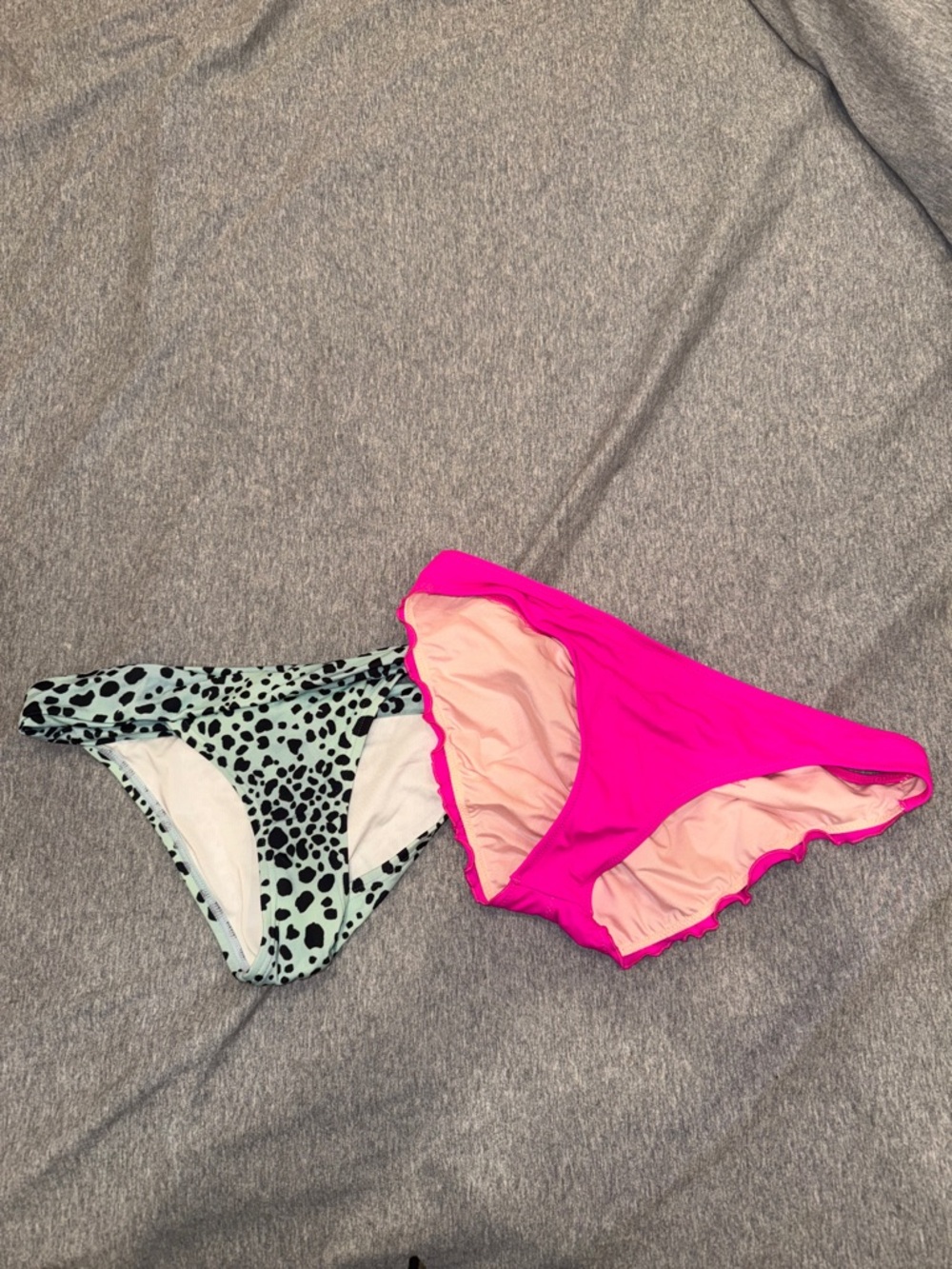 Victoria's Secret Hot Pink & Mint Leopard Bikini Bottoms
